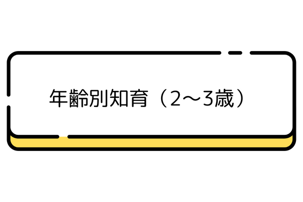 年齢別知育（2～3歳）